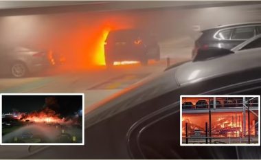 A është kjo makina që ndezi zjarrin masiv – nga ku u dëmtuan rreth 1,500 automjete – në parkingun e aeroportit Luton të Londrës?
