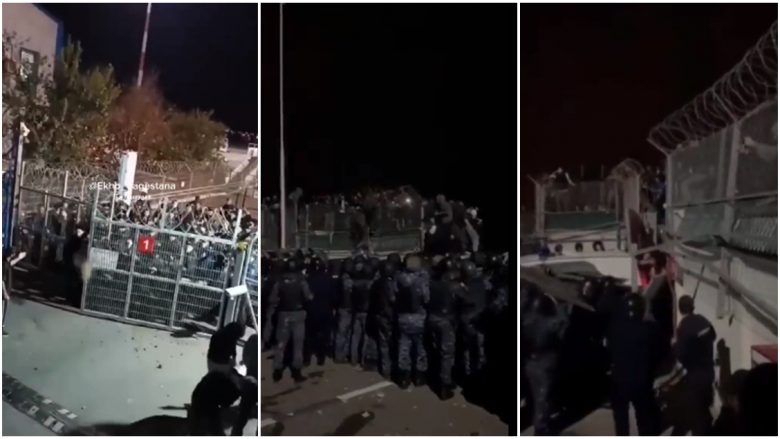 Protestuesit pro-palestinezë përleshen me forcat e rendit në aeroportin e Dagestanit – i gjuajnë me gurë e gjësende të tjera