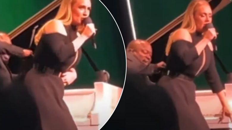 Adele ndalon performancën në Las Vegas për të hequr rripin pasi po ia zinte frymën