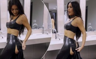 Kim Kardashian pëson një incident të pakëndshëm me gardërobën, i grisen pantallonat në të pasme gjatë pjesëmarrjes në një konferencë