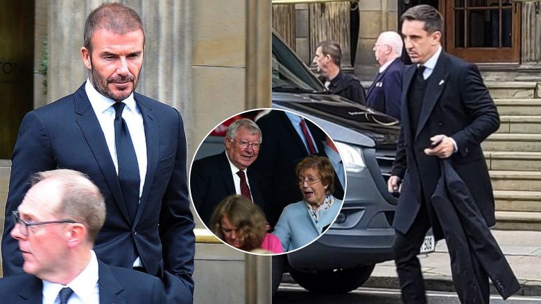David Beckham dhe ish-yjet e Man United marrin pjesë në funeralin e gruas së Sir Alex Ferguson, Cathy