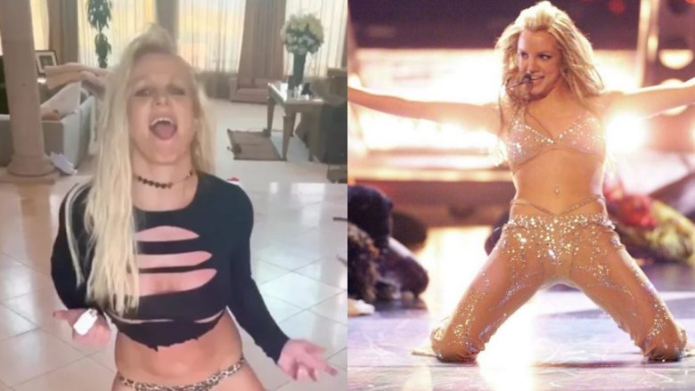 Britney Spears ngjall shqetësim teksa tregon gishtin e fashuar dhe mbeturinat në të gjithë dyshemenë pasi kërceu me thika