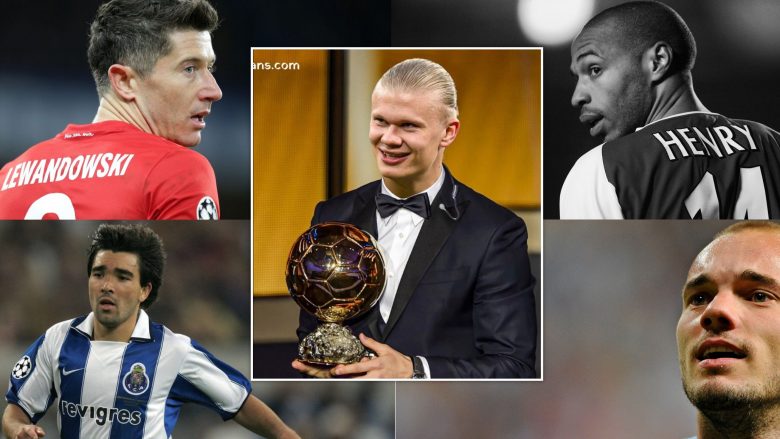 Haaland cilësohet si ‘viktima’ e fundit: Lewandowski, Sneijder dhe pesë lojtarët e tjerë që u grabitën ndër vite për Topin e Artë
