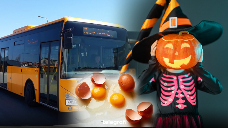 “Halloween”, Trafiku urban apel prindërve: Kujdesuni që fëmijët të mos i gjuajnë autobusët, ata që i dëmtojnë do të ndëshkohen