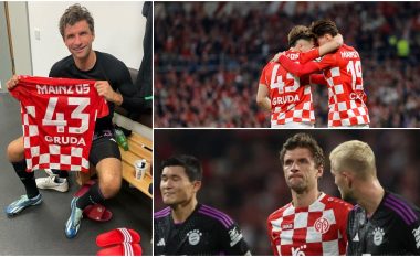 Thomas Muller pozon me fanellën e sulmuesit shqiptar Brajan Gruda që luan te Mainz
