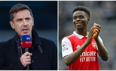 Gary Neville emëron tre lojtarë të paprekshëm te Arsenali – nuk përmend Bukayo Sakan