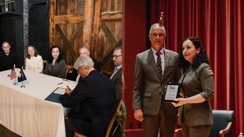 Osmani merr premtim nga kryetarët e komunave të Iowas për thellim të bashkëpunimit – nderohet edhe me çmim nga Universiteti Drake