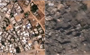 Fotografi satelitore të Gazës - dallimi nga para dhe pas sulmeve izraelite