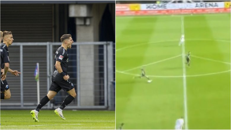 Florent Muslija shënon golin e vitit në Gjermani, realizon nga gjysma e fushës 
