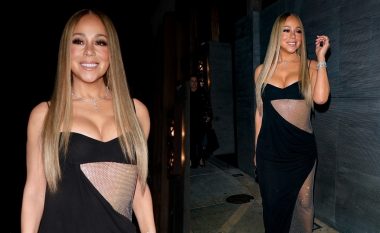 Mariah Carey shkëlqen me një fustan joshës të zi në Los Angeles