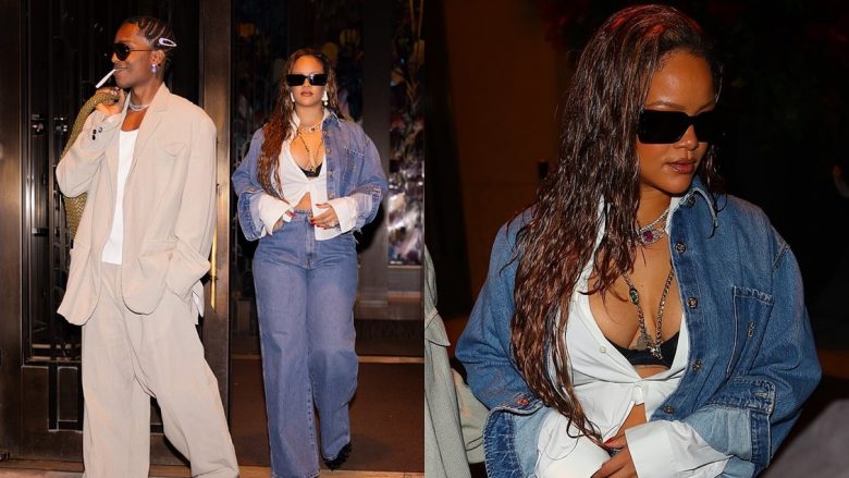 Rihanna shfaqet me shumë stil, ndërsa ajo dhe ASAP Rocky largohen nga hoteli në New York