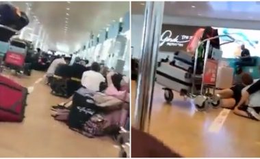 Hamasi sulmon aeroportin e Tel Avivit - pasagjerët shihen të frikësuar dhe të shtrirë në dysheme