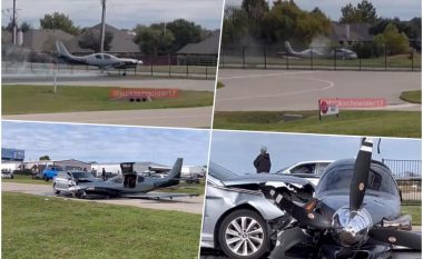 Ngjarje e pazakontë, aeroplani përplaset direkt me veturën – fluturakja doli nga pista e aeroportit në Teksas dhe përfundoi në rrugë