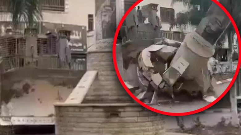 Buldozeri i ushtrisë izraelite shkatërron monumentin e Yasser Arafatit në Bregun Perëndimor