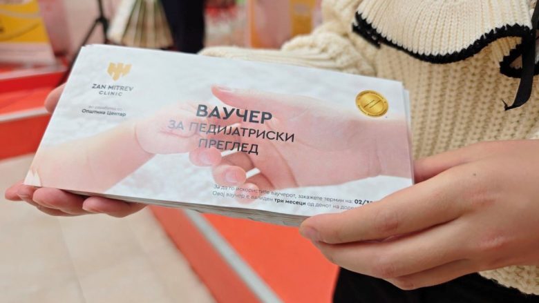 Klinika Zhan Mitrev ndau 80 kupona për ekzaminime pediatrike falas për të porsalindurit nga Komuna Qendër