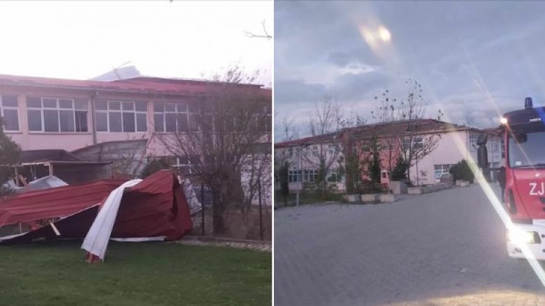 Erërat e forta dëmtojnë kulmin e shkollës në Zhabar të Mitrovicës – të hënën nuk mbahet mësim