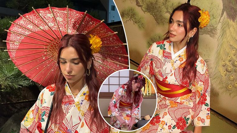 Dua Lipa duket bukur në Tokio teksa promovon kulturën dhe veshjet tradicionale japoneze