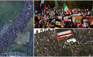 “Stop bombardimit të Gazës” – rreth 300 mijë njerëz marshuan në Londër në mbështetje për popullin e Palestinës