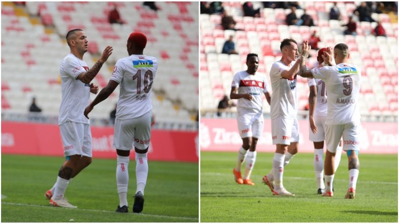 Rey Manaj vazhdon shkëlqimin te Sivasspori, shënon het-trik në Kupën e Turqisë