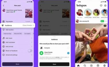 Instagram prezantoi opsionin “Close Friends” për postimet në Reels