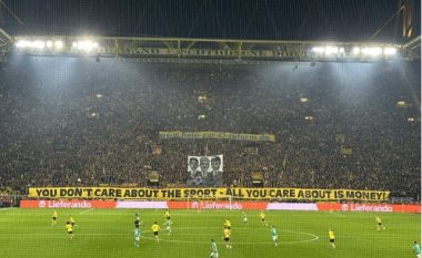 “Nuk ju intereson sporti, ju interesojnë paratë” – Tifozët e Dortmund me mesazh në drejtim të fuqive të futbollit