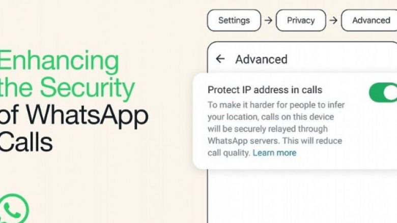 Përdoruesit e WhatsApp mund të fshehin adresat e tyre IP gjatë telefonatave