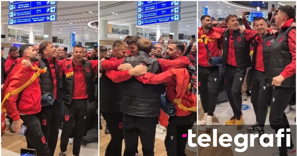 “Gjermania o mor’ vllazën nuk është si përpara”, festa e futbollistëve kuq e zi vazhdoi edhe në aeroport