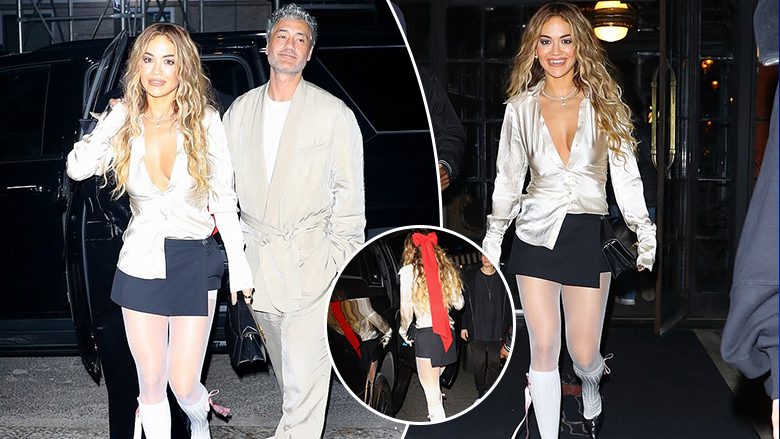 Rita Ora shfaqet me stil të veçantë krah bashkëshortit të saj në një mbrëmje në New York