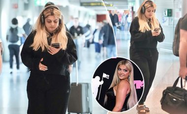 Bebe Rexha duket thuajse e panjohur në Australi, shfaqet larg shkëlqimit skenik në aeroport
