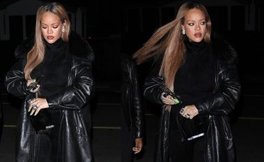 Rihanna mahnit me dukjen në të zeza gjatë një tjetër daljeje pa partnerin e saj ASAP Rocky