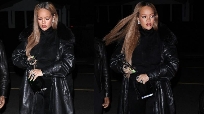 Rihanna mahnit me dukjen në të zeza gjatë një tjetër daljeje pa partnerin e saj ASAP Rocky