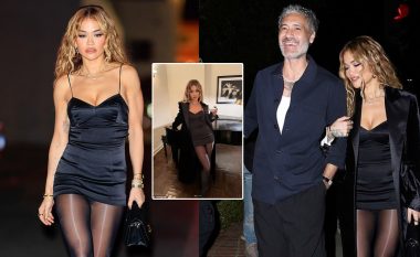 Rita Ora duket magjepsëse në krahët e bashkëshortit Taika Waititi, teksa dyshja marrin pjesë ne festën e ditëlindjes së Leonardo DiCaprios