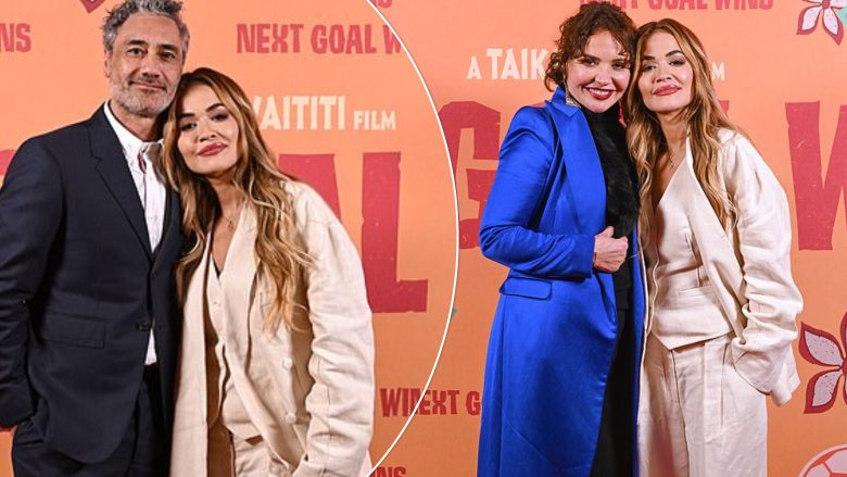 Rita Ora shkëlqen përkrah bashkëshortit Taika Waititi dhe nënës Vera Ora teksa marrin pjesë në ngjarjen e bamirësisë “Next Goal Wins”