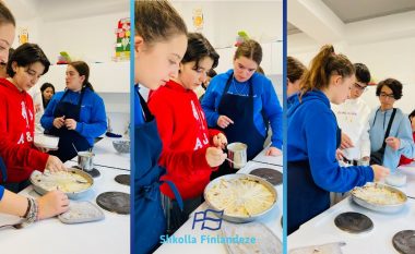 Nxënësja kroate mëson atë turke si të gatuaj flinë shqiptare