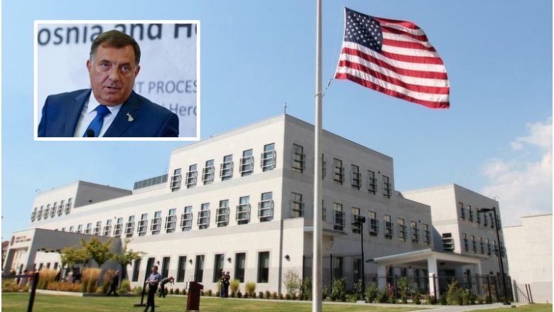 Ambasada amerikane në Sarajevë: Dodik është i rrezikshëm jo vetëm për stabilitetin e Bosnje-Hercegovinës, por edhe për të gjithë Ballkanin