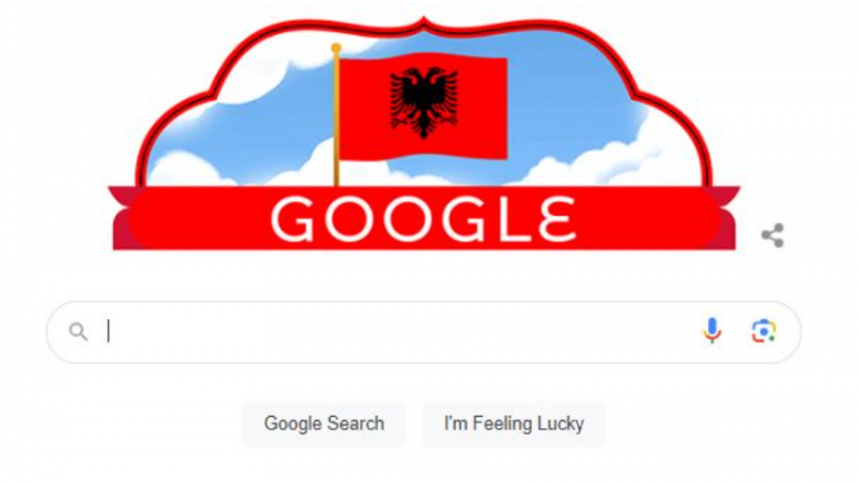 Google vishet kuq e zi, uron shqiptarët për 111-vjetorin e Pavarësisë