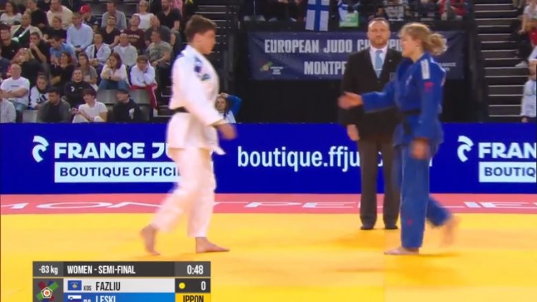 Laura Fazliu humb në gjysmëfinale, por kërkon medaljen e bronztë me anë të repesazhit