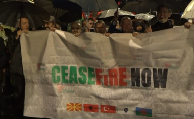 Marsh protestues në Shkup në mbështetje të Palestinës
