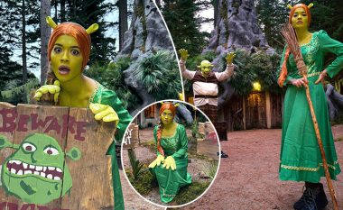 Ndonëse me vonesë, Rita Ora maskohet si Fiona e Shrekut për Halloween