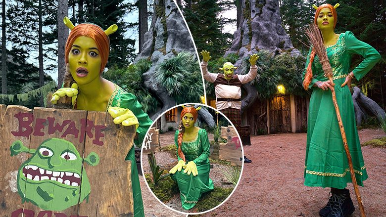 Ndonëse me vonesë, Rita Ora maskohet si Fiona e Shrekut për Halloween