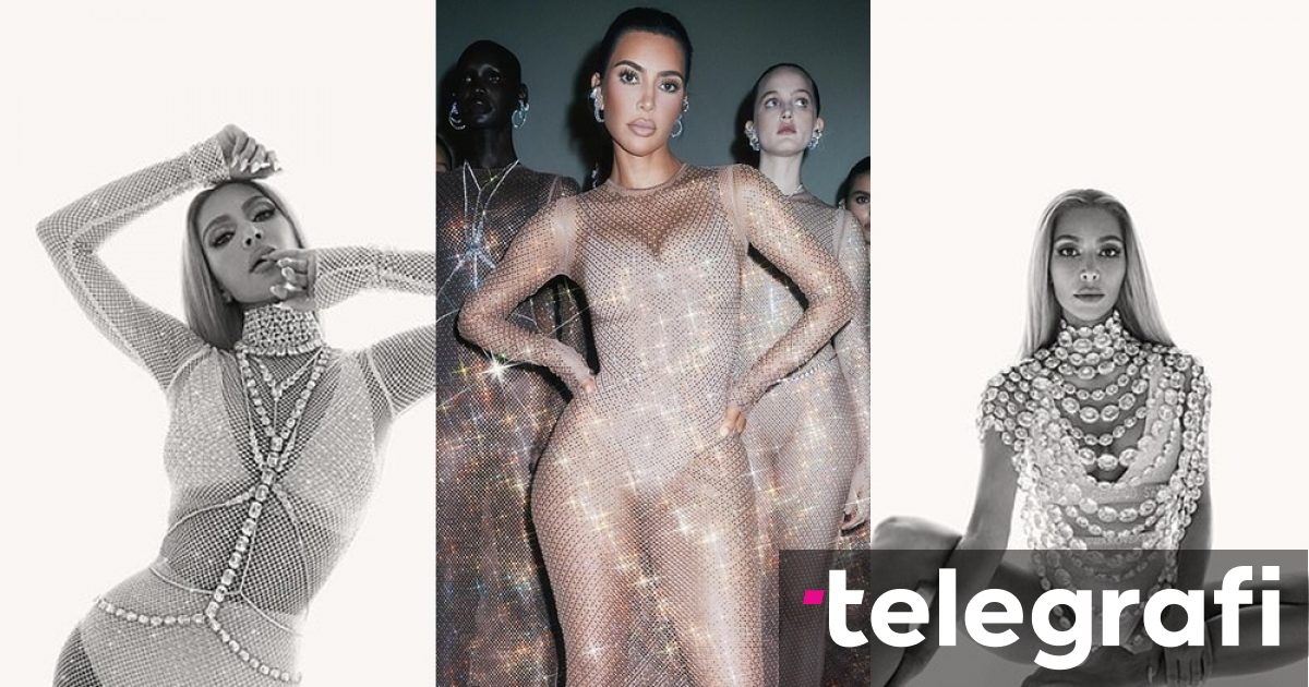 Kim Kardashian shfaqet me kostume tërheqëse në bashkëpunim me “Swarovski”, për gamën më të fundit të “SKIMS”