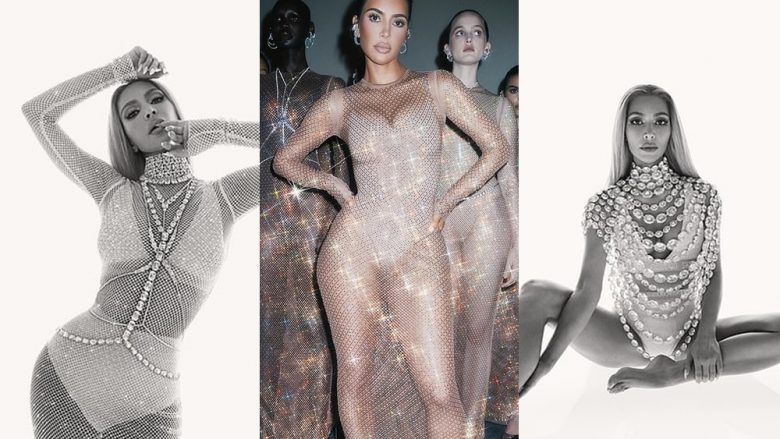 Kim Kardashian shfaqet me kostume tërheqëse në bashkëpunim me “Swarovski”, për gamën më të fundit të “SKIMS”