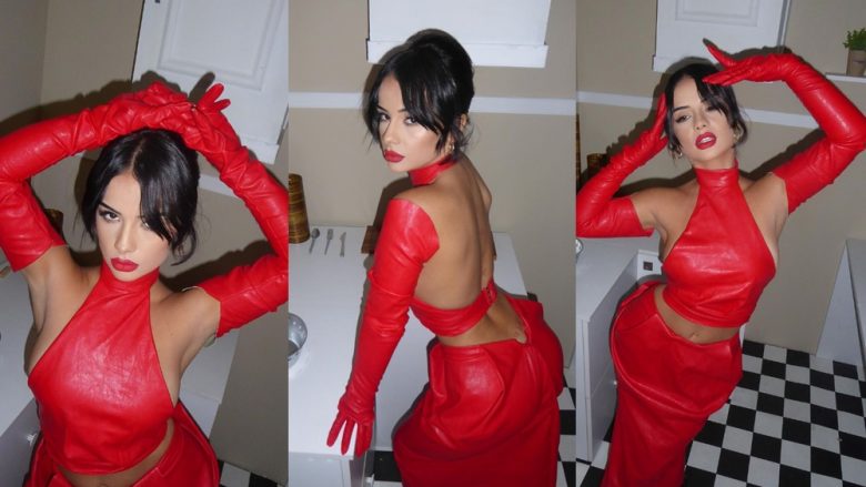 Rina Balaj sjell fotografi të reja me një kostum të kuq të veçantë