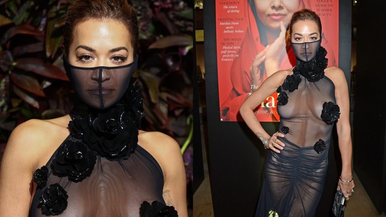 Rita Ora shfaqet pa sytjena me një fustan transparent në festën “Forces For Change” të “British Vogue”
