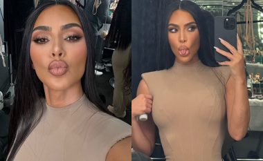 Kim Kardashian me poza provokative në Instagram, teksa shfaqet me një kostum të ngushtë “SKIMS”