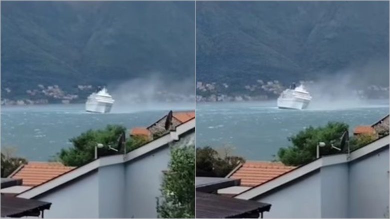 Erërat e fuqishme e çojnë anijen turistike drejt përmbysjes – dëshmitarët kapin pamjet, thonë që “as që duhej të futej në atë gji” të ujërave të Adriatikut