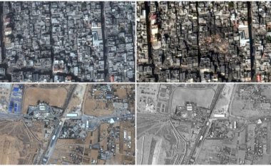 Para dhe pas bombardimeve – imazhe satelitore që tregojnë shkatërrimin në Gaza