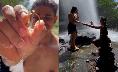 Pasi i tha po propozimit për martesë, braziliania rrëshqet dhe rrëzohet para partnerit