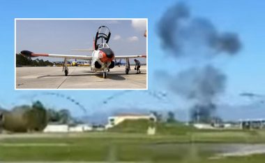 Rrëzohet një aeroplan në Greqi, fluturakja ushtarake gjatë një fluturimi stërvitor ra 500 metra larg aeroportit