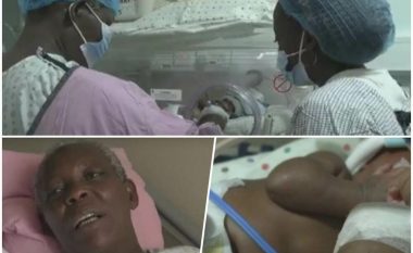 Një grua nga Uganda lind binjakët në moshën 70-vjeçare, tre vjet më parë në të njëjtin spital solli në jetë edhe një vajzë